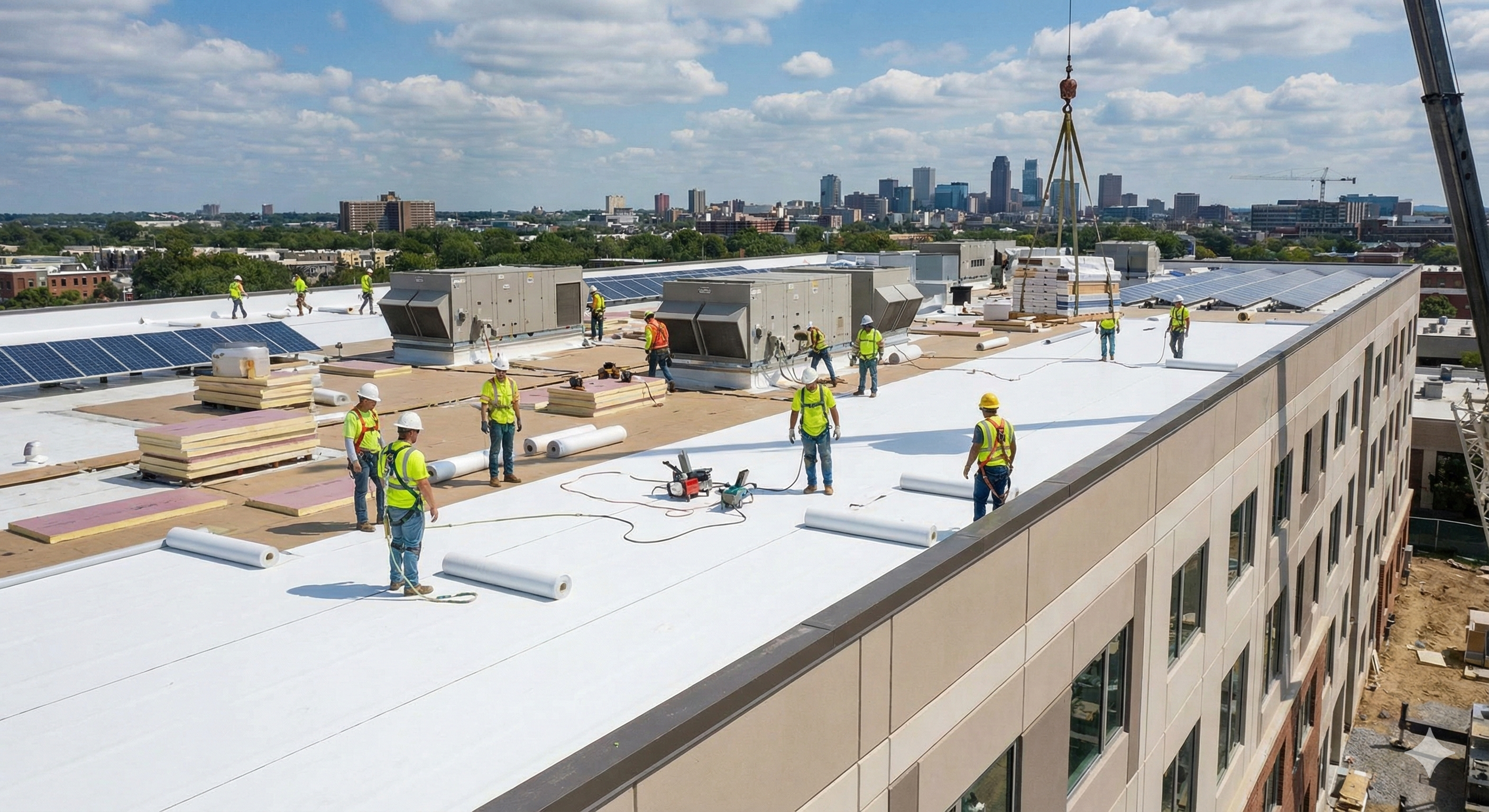 skilled commercial roof installation by Fast Fix Roofing